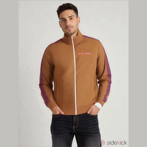 Palm Angels College Track Jacket Brown